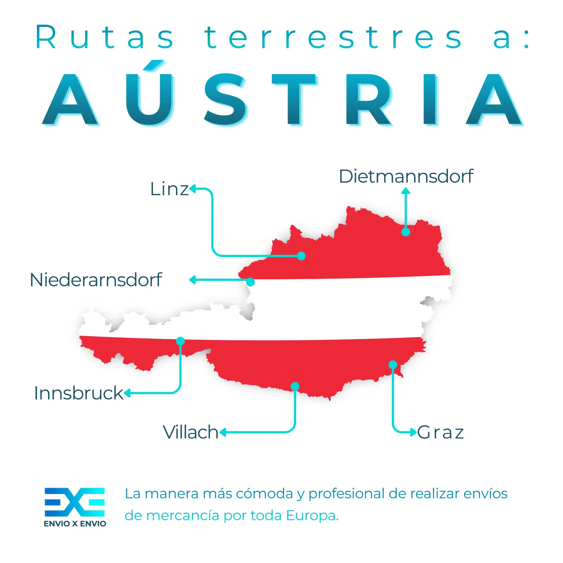 Infografía de transporte de mercancías a Austria