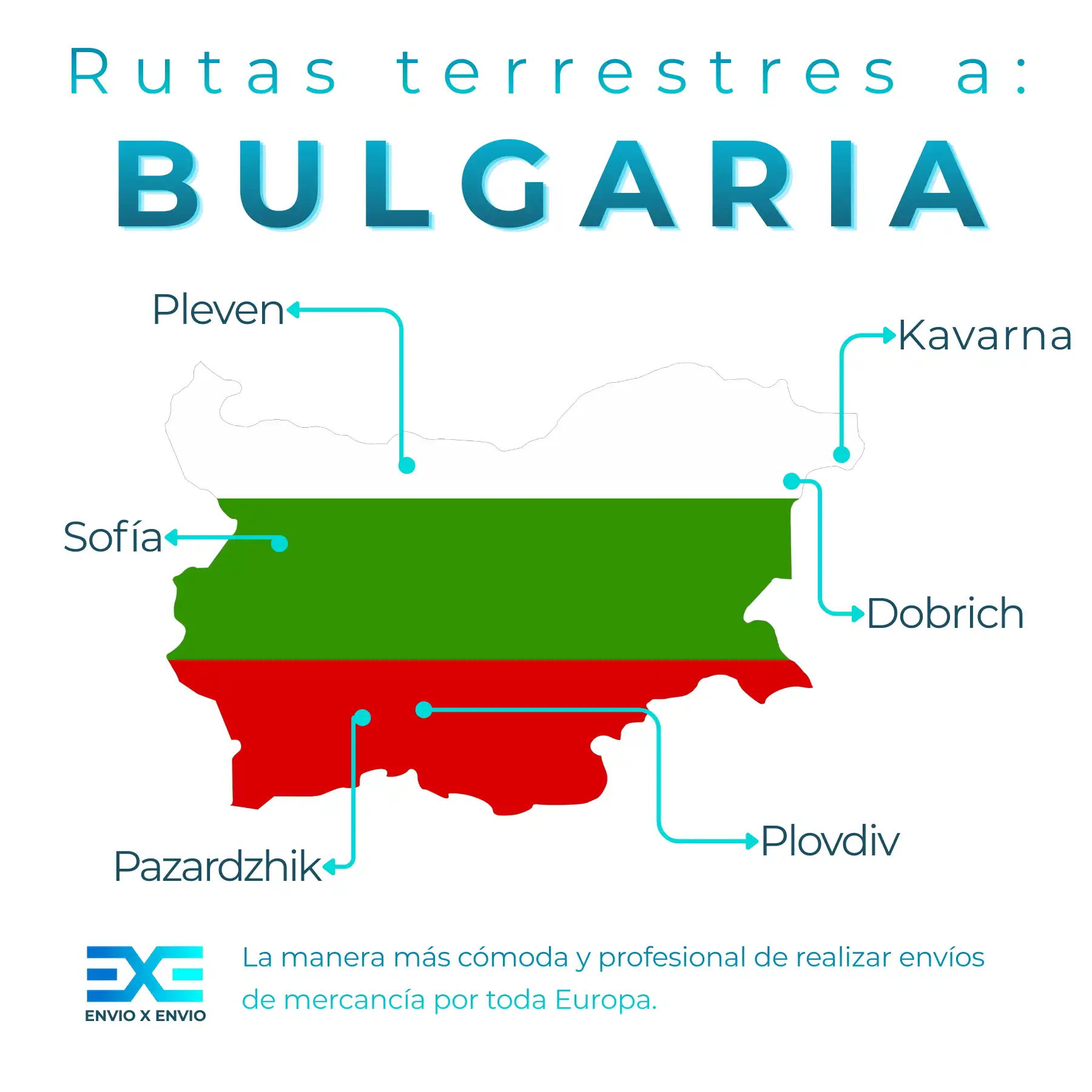 Infografía de transporte de mercancías a Bulgaria