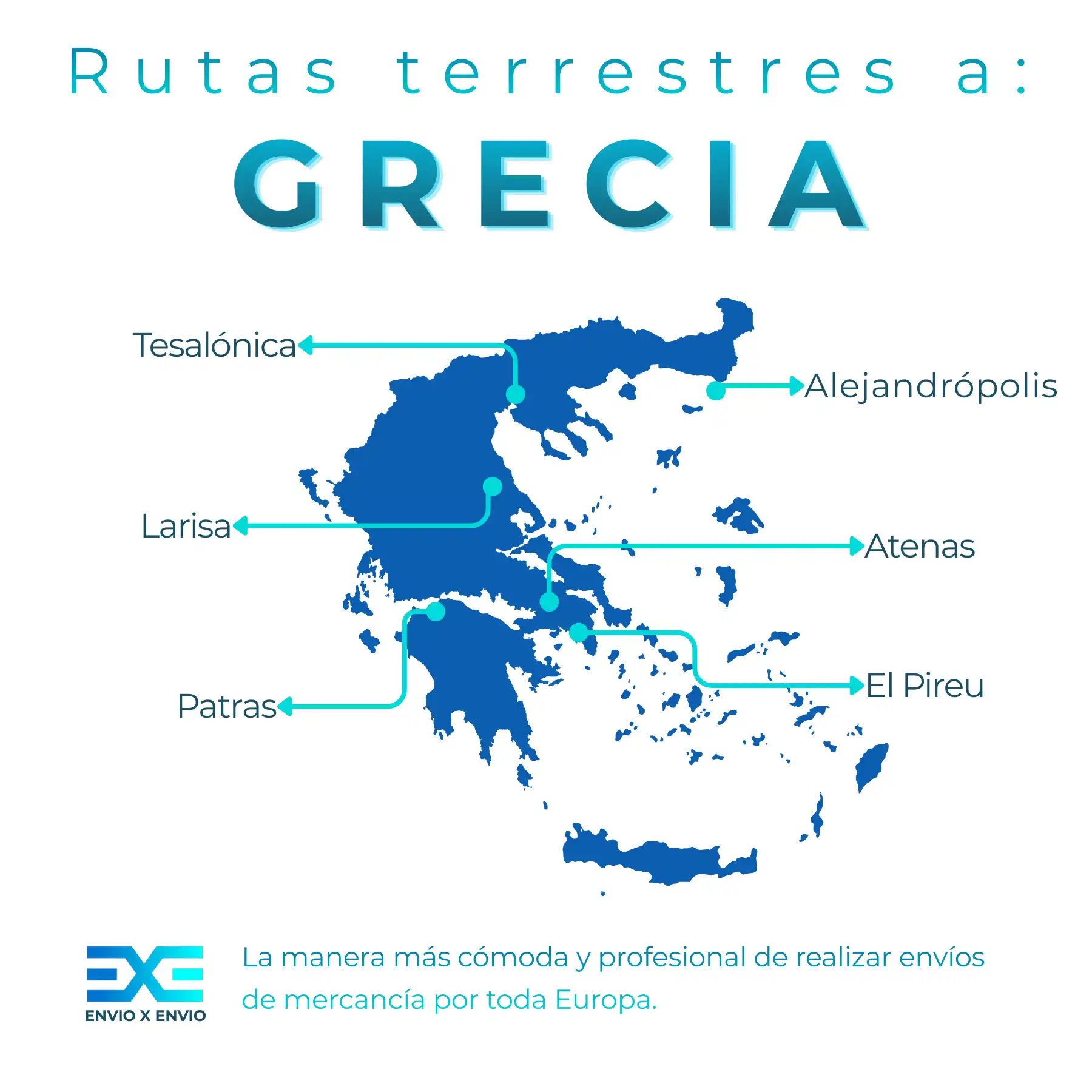 Infografía de transporte de mercancías a Grecia