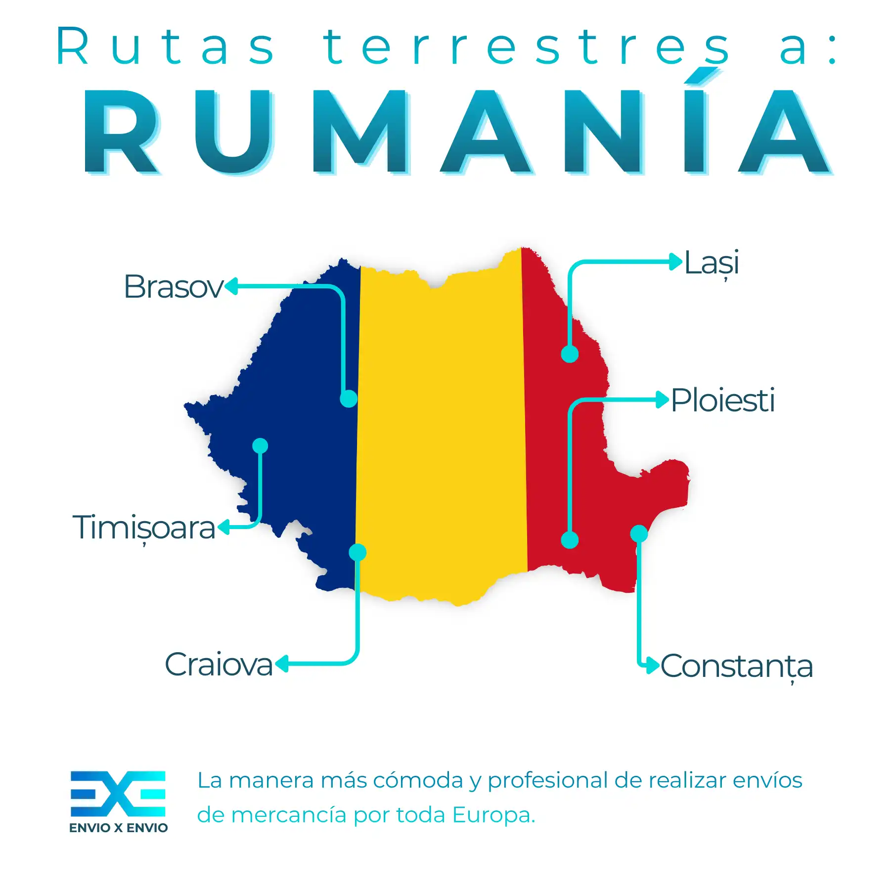 Infografía de transporte de mercancías a Rumanía
