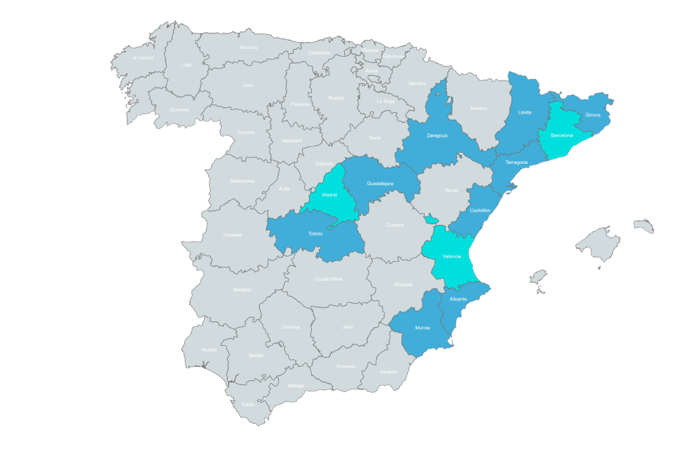 Mapa Área de acción